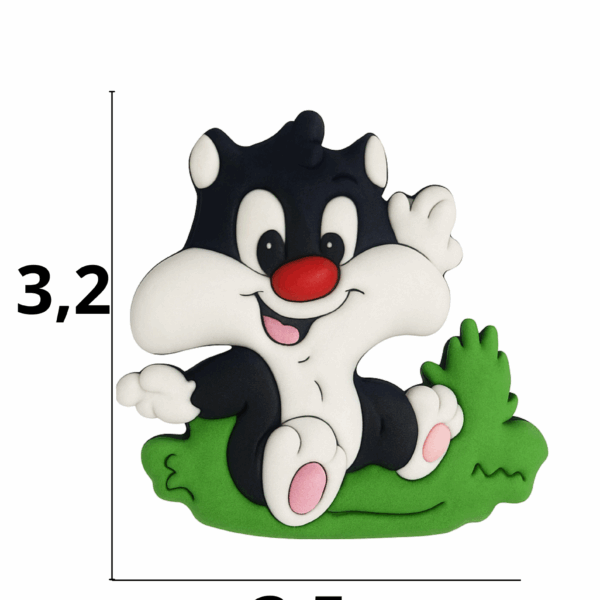 Aplique emborrado Frajola tamanho-M com 25 unidades
