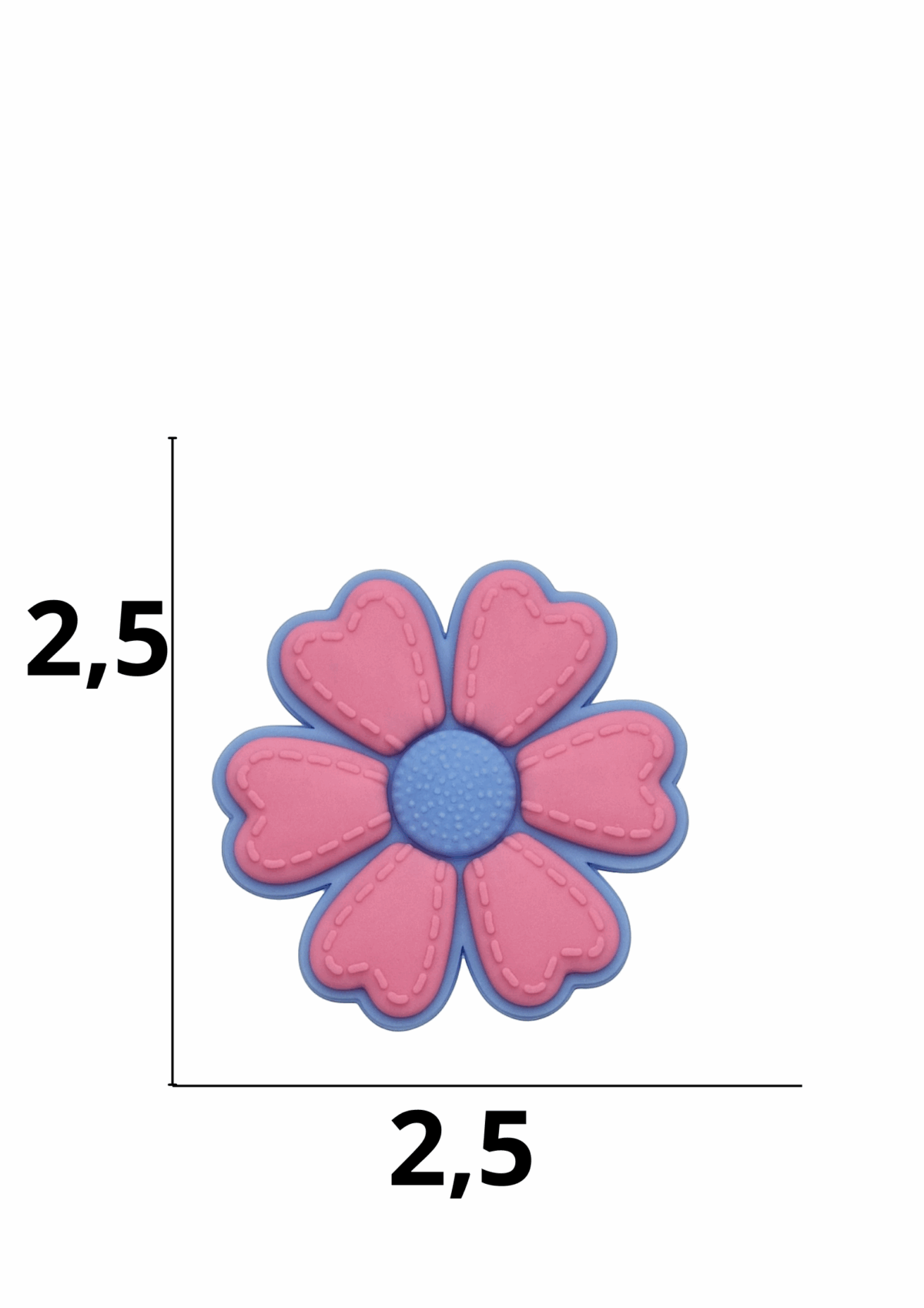 Aplique emborrachado de Flor tamanho-P com 25 unidades - Imagem 1