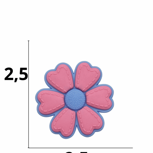 Aplique emborrachado de Flor tamanho-P com 25 unidades