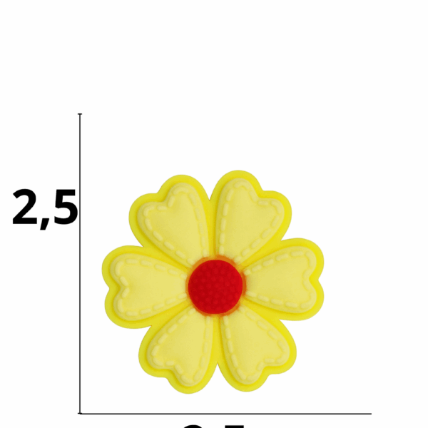 Aplique emborrachado de Flor tamanho-P com 25 unidades