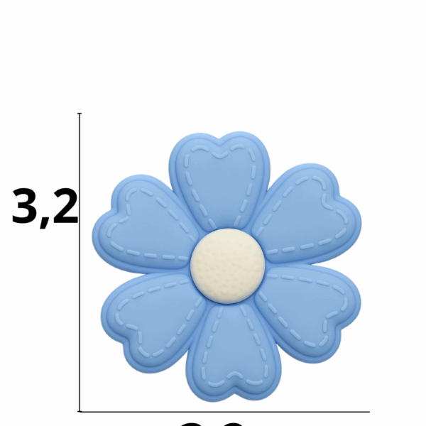 Aplique emborrachado de Flor tamanho-M com 25 unidades