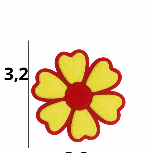Aplique emborrachado de Flor tamanho-M com 25 unidades