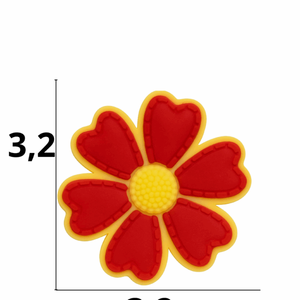 Aplique emborrachado de Flor tamanho-M com 25 unidades