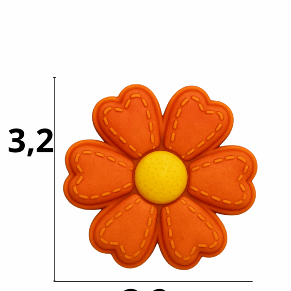 Aplique emborrachado de Flor tamanho-M com 25 unidades