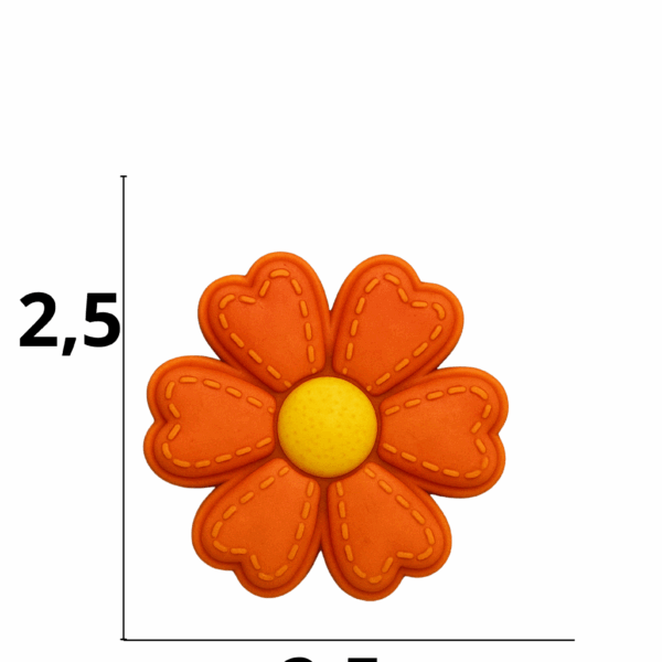 Aplique emborrachado de Flor tamanho-P com 25 unidades