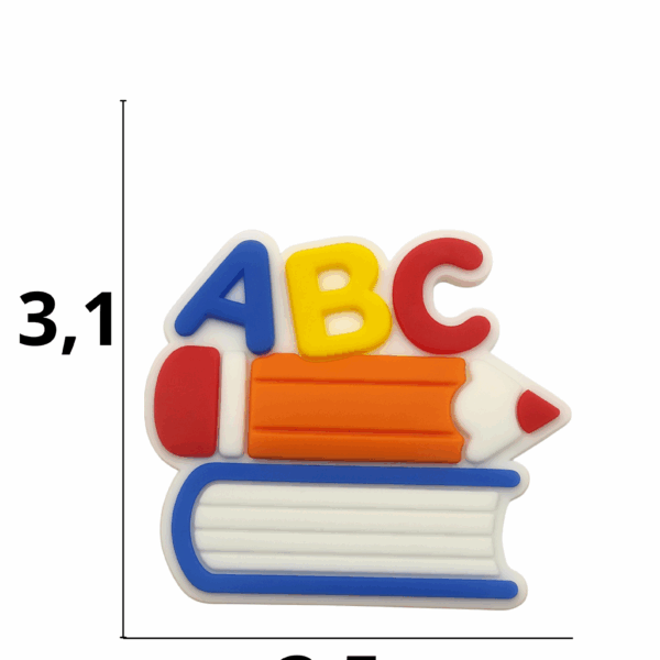 Aplique emborrachado do Abc Azul tamanho-M com 25 unidades
