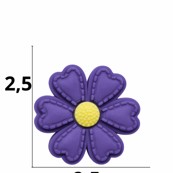 Aplique emborrachado de Flor tamanho-P com 25 unidades