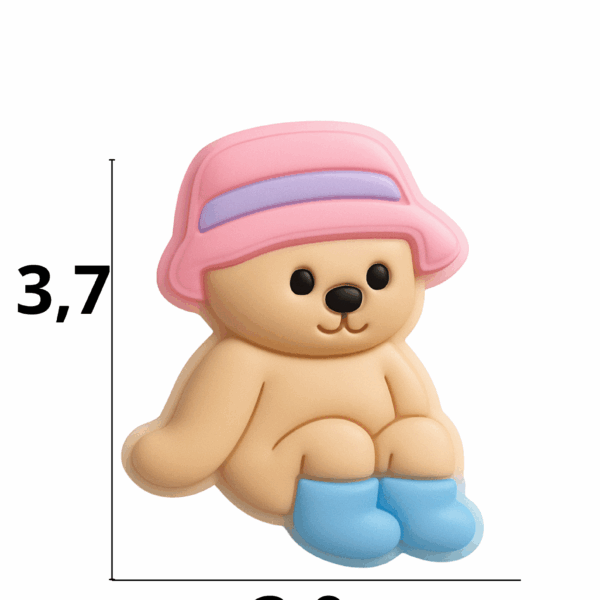 Aplique emborrachado bobbie goods rosa tamanho-M com 25 unidades