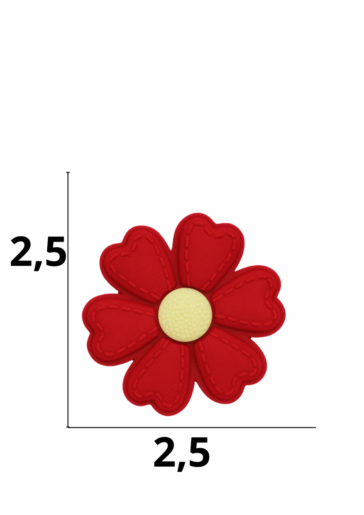 Aplique emborrachado de Flor tamanho-P com 25 unidades - Imagem 1