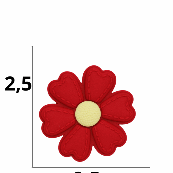 Aplique emborrachado de Flor tamanho-P com 25 unidades