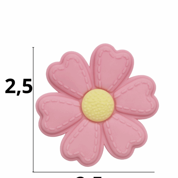 Aplique emborrachado de Flor tamanho-P com 25 unidades