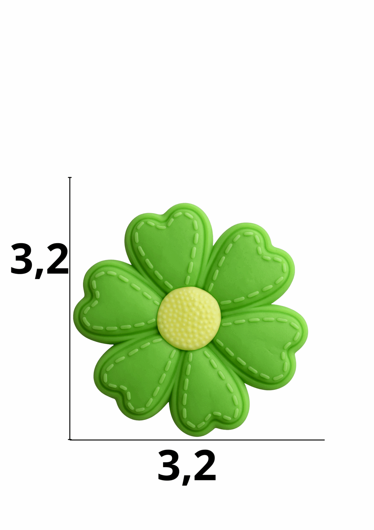 Aplique emborrachado de Flor tamanho-M com 25 unidades - Imagem 1