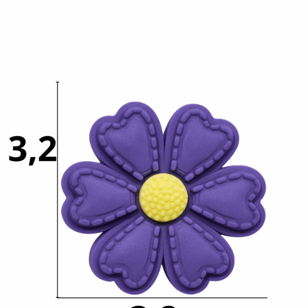 Aplique emborrachado de Flor tamanho-M com 25 unidades