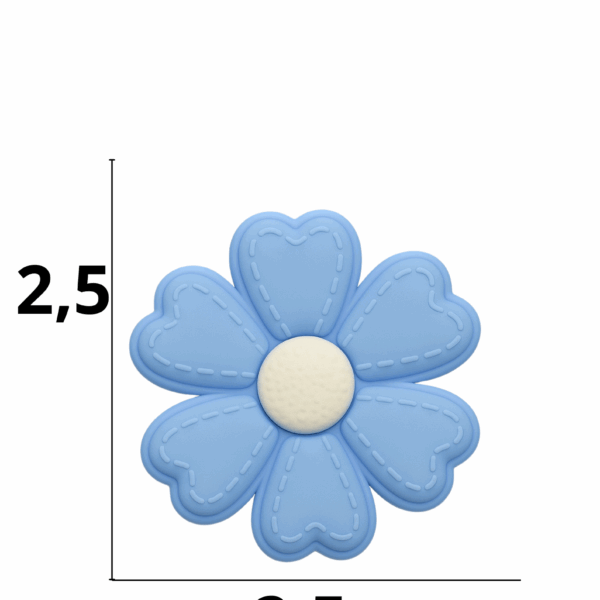 Aplique emborrachado de Flor tamanho-P com 25 unidades