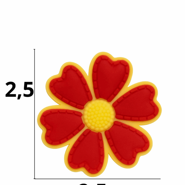 Aplique emborrachado de Flor tamanho-P com 25 unidades