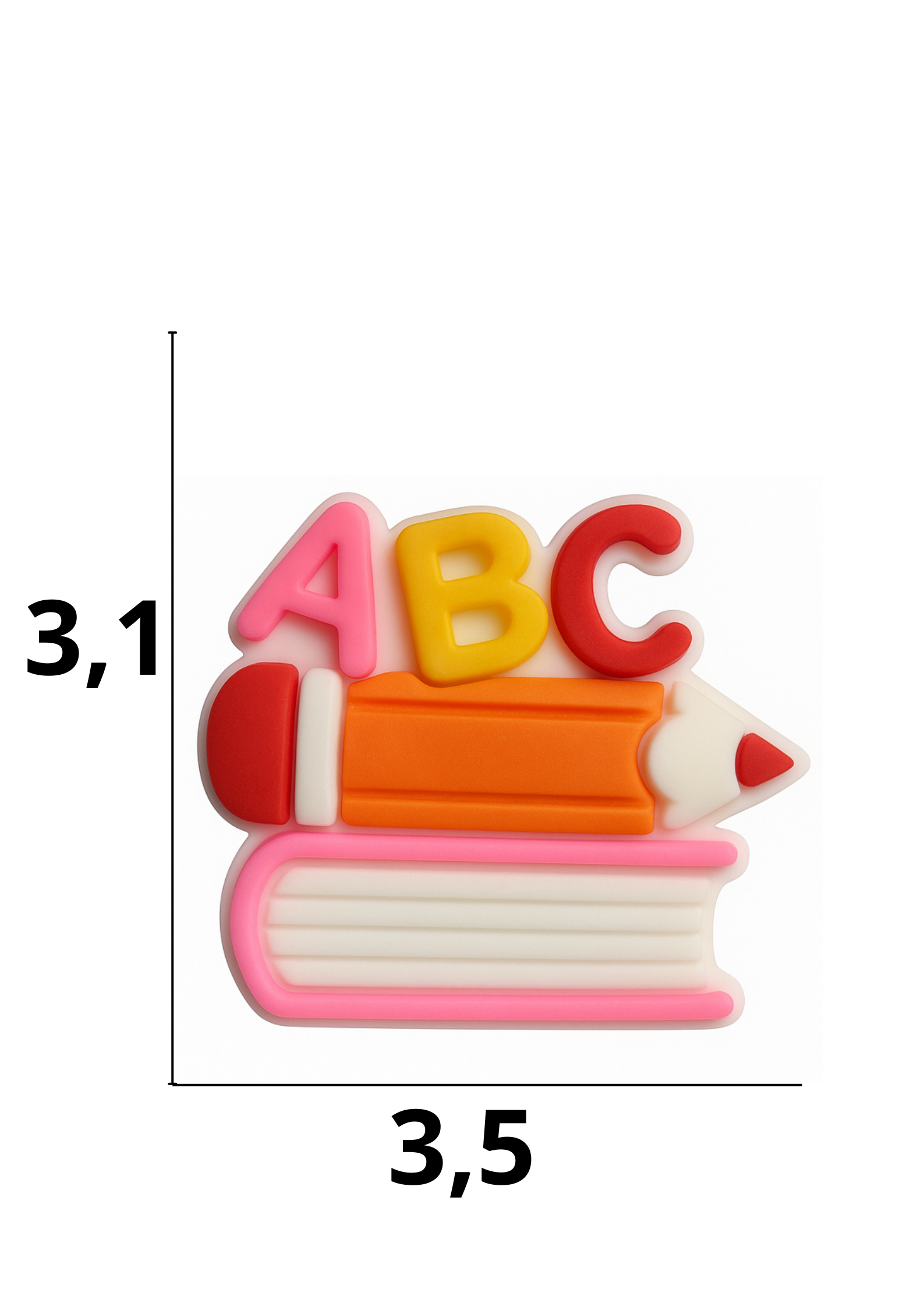 catálogo nacional (2).pdf (5) Aplique emborrachado  Abc rosa tamanho-M com 25 unidades - Imagem 1