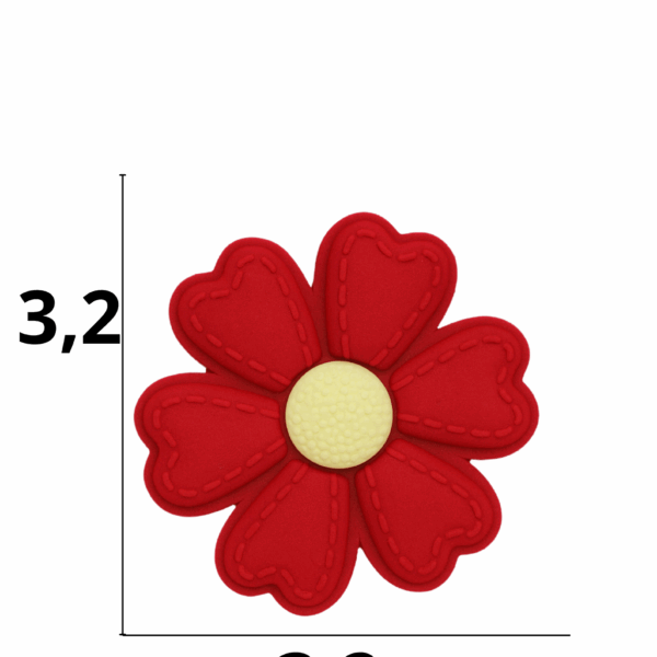 Aplique emborrachado de Flor tamanho-M com 25 unidades