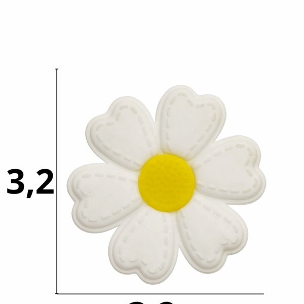 Aplique emborrachado de Flor tamanho-M com 25 unidades
