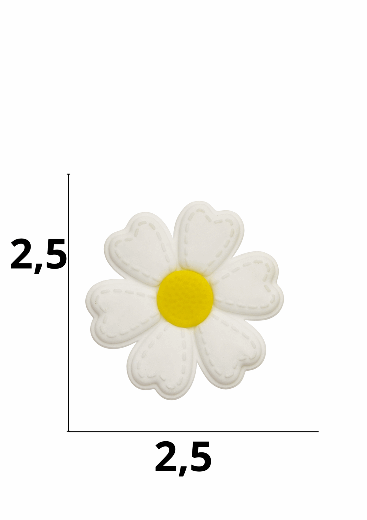 Aplique emborrachado de Flor tamanho - P com 25 UNIDADES  - Imagem 1