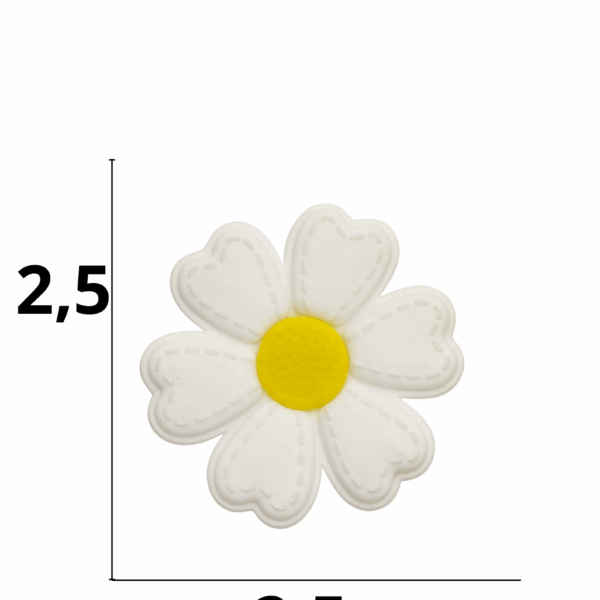Aplique emborrachado de Flor tamanho - P com 25 UNIDADES