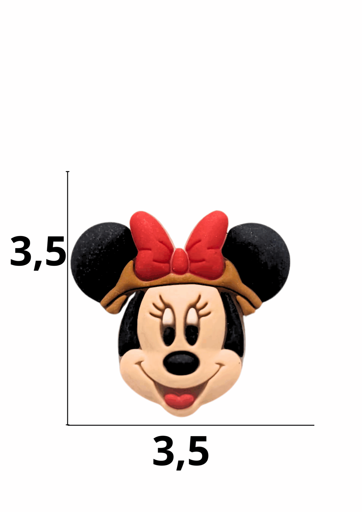Aplique emborrachado da Minnie vermelha  tamanho-M com 25 unidades - Imagem 1