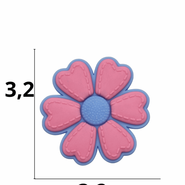 Aplique emborrachado de Flor tamanho-M com 25 unidades