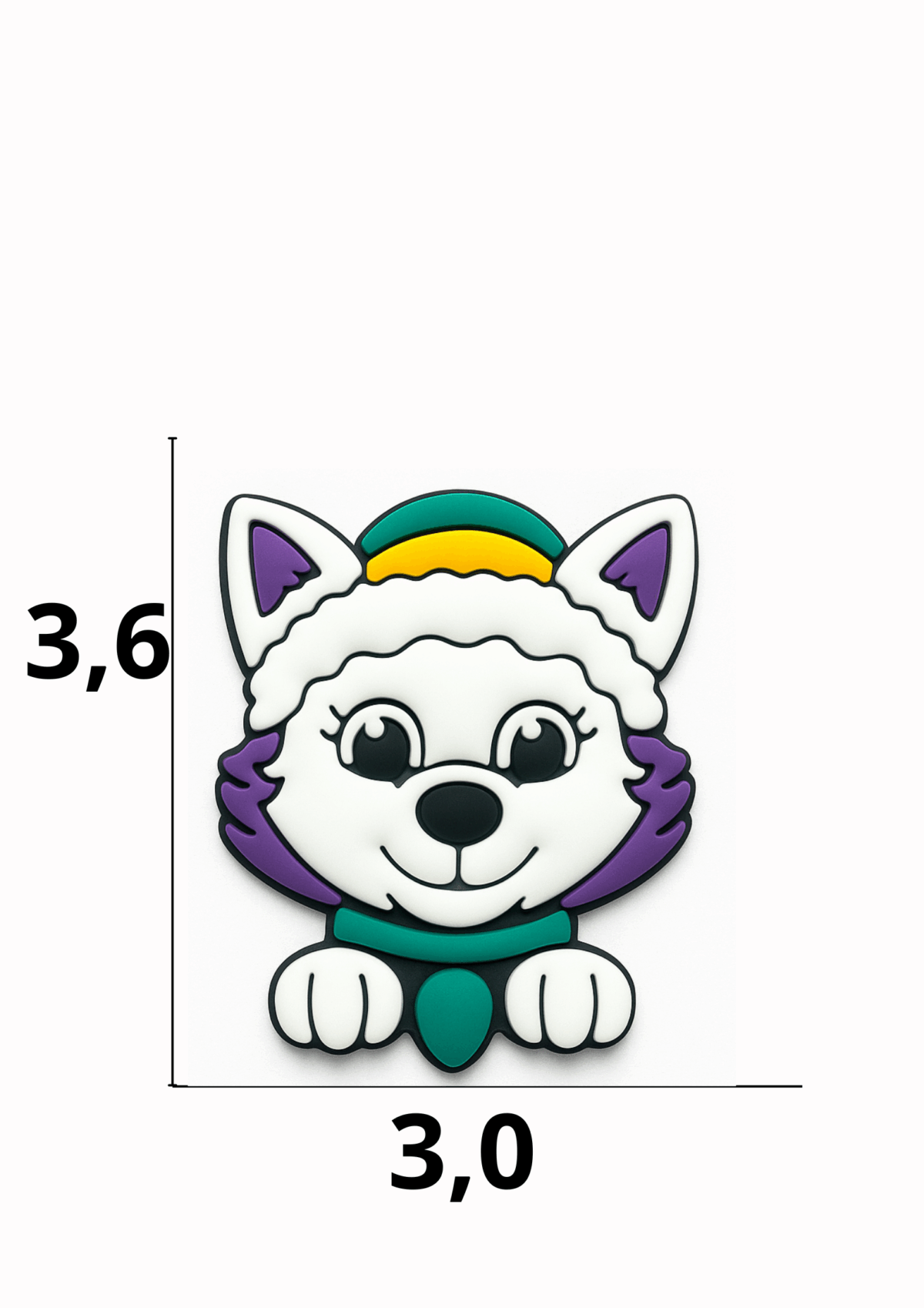 Aplique emborrachado da Everest patrulha canina   tamanho-M com 25 unidades - Imagem 1