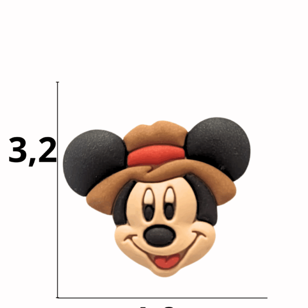 Aplique emborrachado do Mickey tamanho-M com 25 unidades