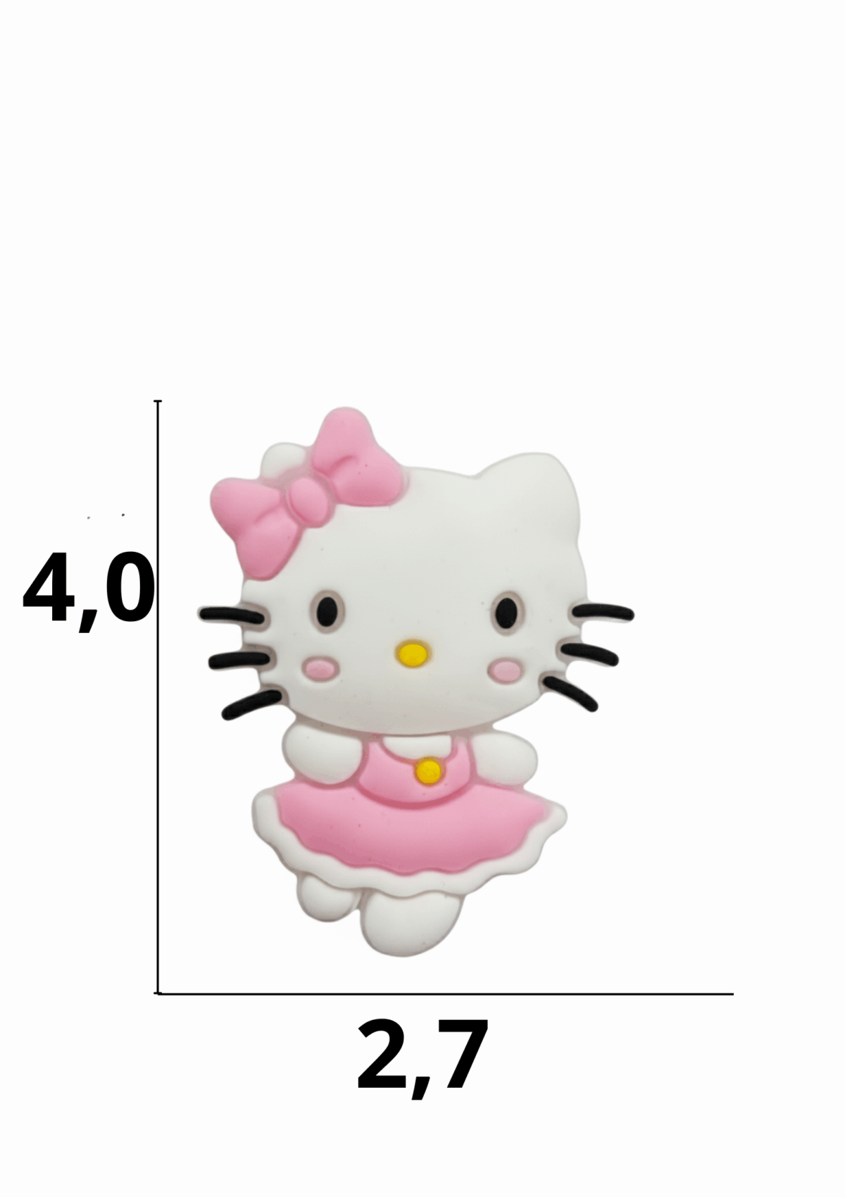Aplique emborrachado Hello kitty  tamanho-M com 25 unidades - Imagem 1