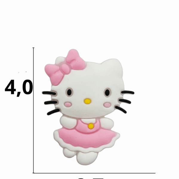 Aplique emborrachado Hello kitty  tamanho-M com 25 unidades