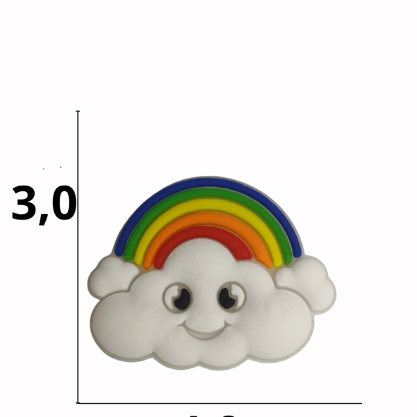 Aplique emborrachado arco-íris   tamanho-M com 25 unidades