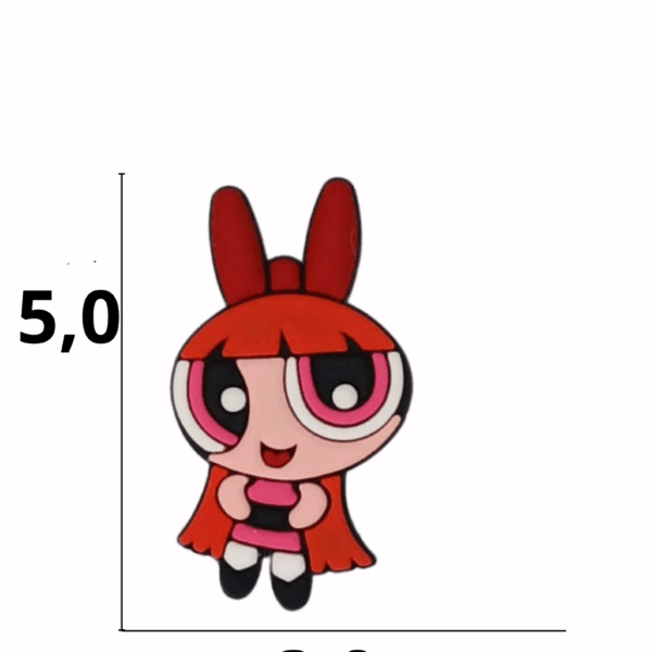 Aplique emborrachado menina super poderosa   tamanho-M com 25 unidades