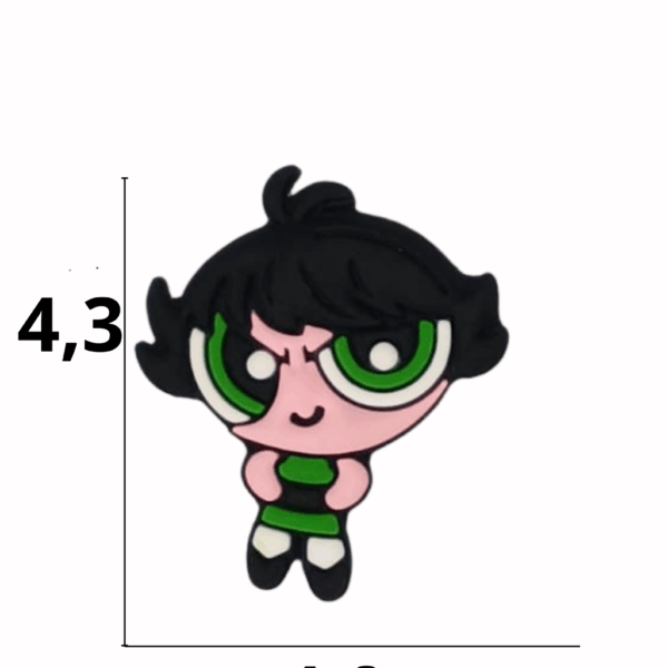 Aplique emborrachado menina super poderosa   tamanho-M com 25 unidades