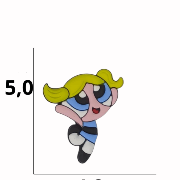 Aplique emborrachado menina super poderosa   tamanho-M com 25 unidades