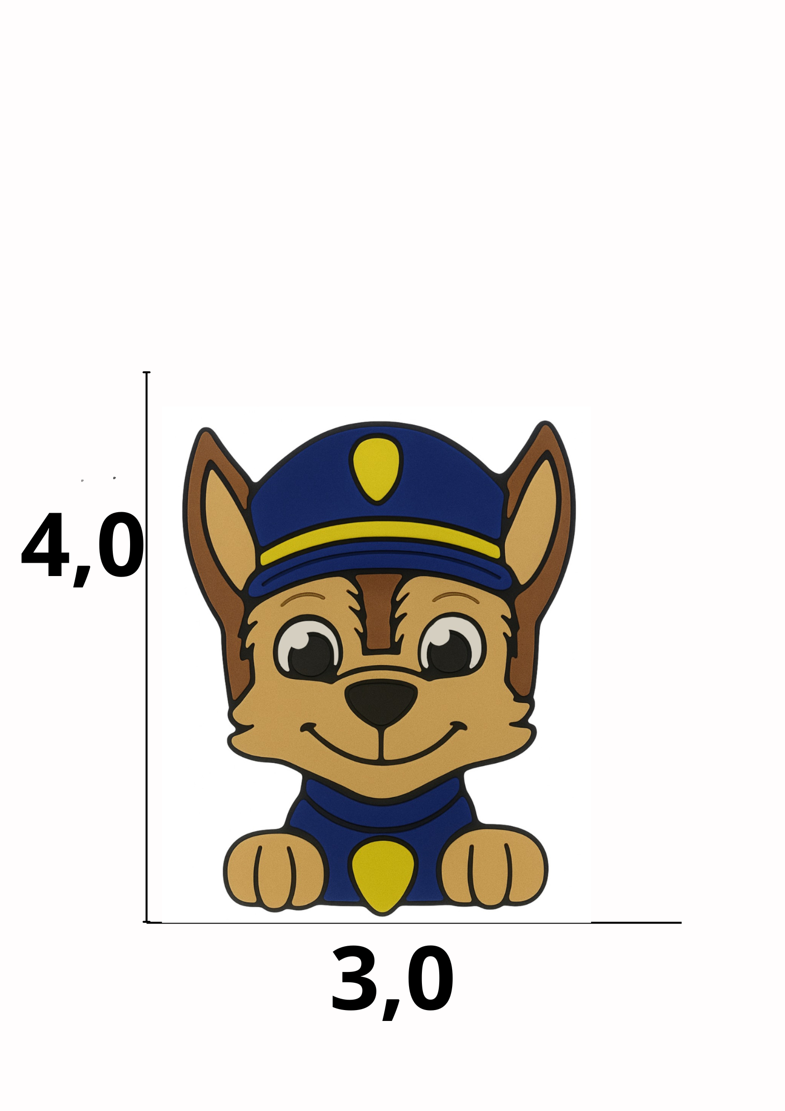 catálogo nacional (2).pdf (30) Aplique emborrachado patrulha canina Chase tamanho-M com 25 unidades - Imagem 1