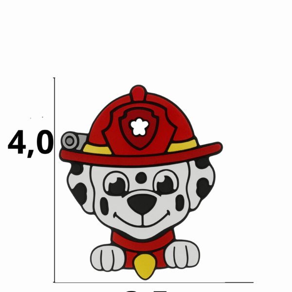 Aplique emborrachado patrulha canina Marshall  tamanho-M com 25 unidades