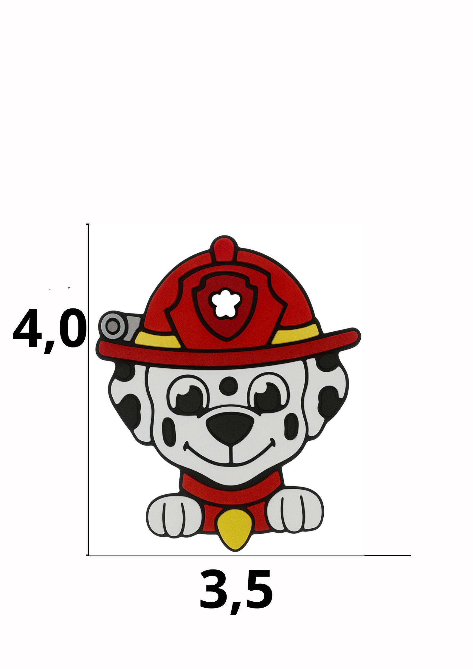 catálogo nacional (2).pdf (31) Aplique emborrachado patrulha canina Marshall tamanho-M com 25 unidades - Imagem 1