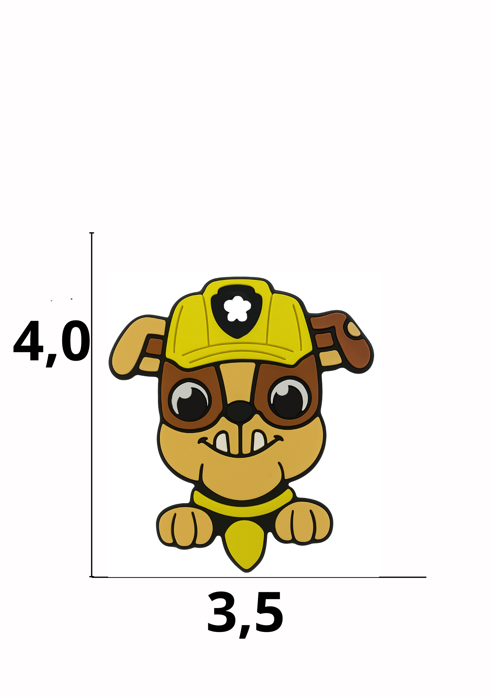 catálogo nacional (2).pdf (32) Aplique emborrachado patrulha canina Rubble tamanho-M com 25 unidades - Imagem 1