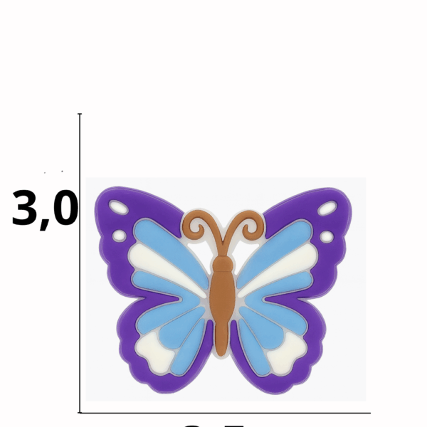 Aplique emborrachado borboleta  tamanho-M com 25 unidades