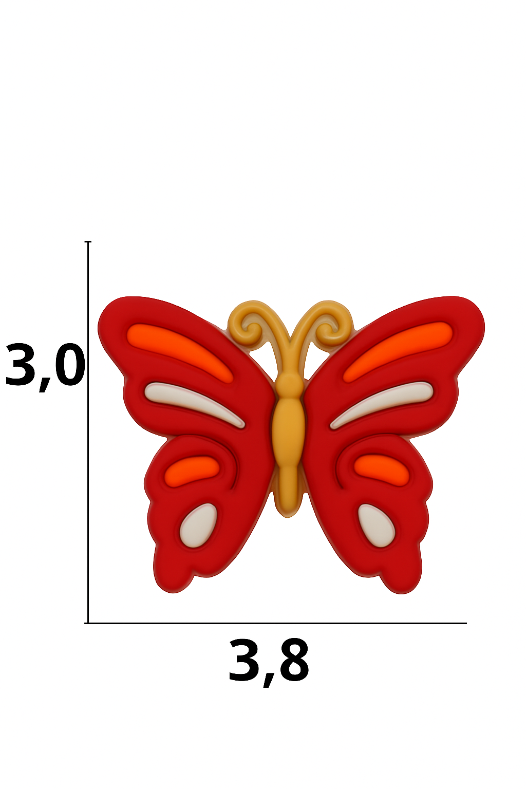 ChatGPT Image 9 de dez. de 2025, 11_39_35 Aplique emborrachado borboleta tamanho-M com 25 unidades - Imagem 1