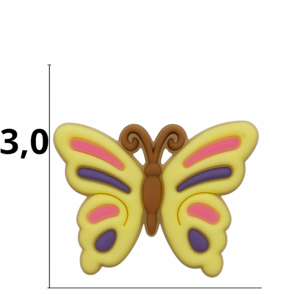 Aplique emborrachado borboleta  tamanho-M com 25 unidades
