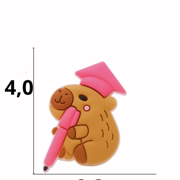 Aplique emborrachado Capivara  tamanho-M com 25 unidades