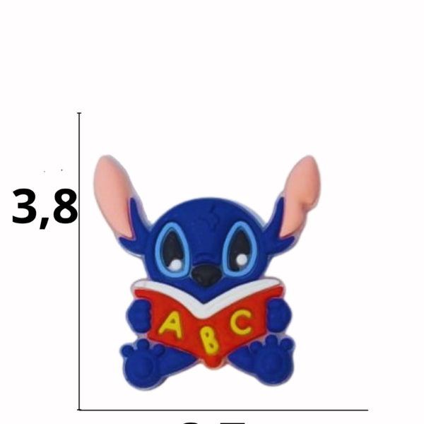 Aplique emborrachado Stitch  tamanho-M com 25 unidades