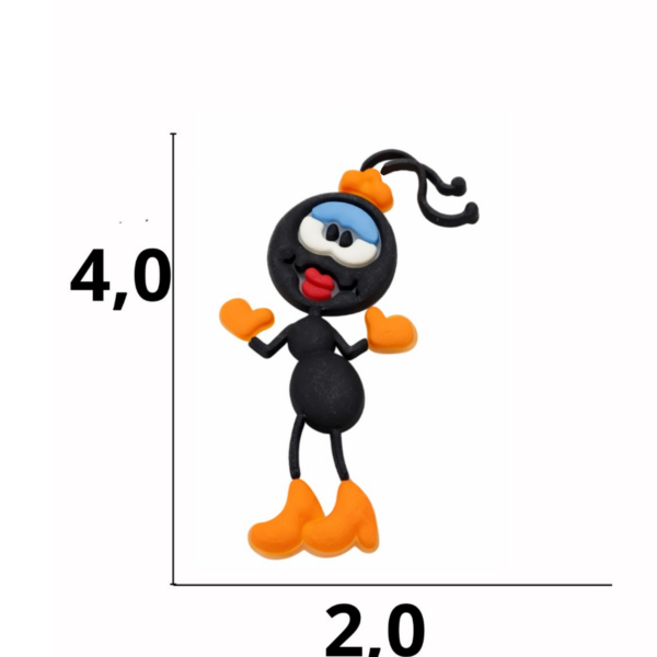 Aplique emborrachado Formiga Faniquita  tamanho-M com 25 unidades