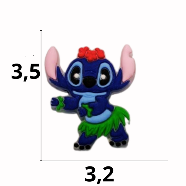 Aplique emborrachado Stitch tamanho-M com 25 unidades