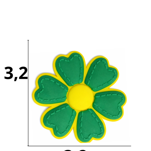 Aplique emborrachado de Flor Copa  tamanho-M com 25 unidades