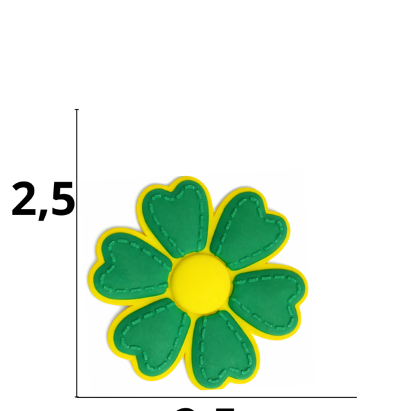 Aplique emborrachado de Flor Copa  tamanho-P com 25 unidades