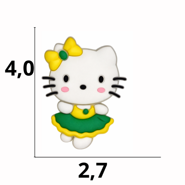 Aplique emborrachado Hello kitty copa  tamanho-M com 25 unidades