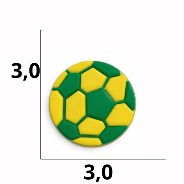Aplique emborrachado Bola de futebol  tamanho-M com 25 unidades