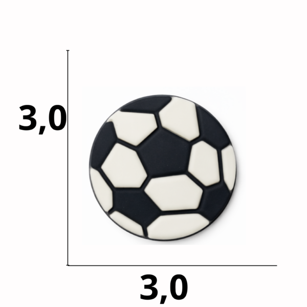 Aplique emborrachado Bola de futebol  tamanho-M com 25 unidades